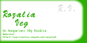 rozalia veg business card