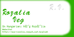 rozalia veg business card
